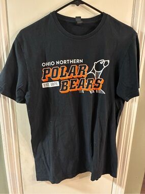 Ohio Northern University Polar Bears T Shirt Size Medium Black